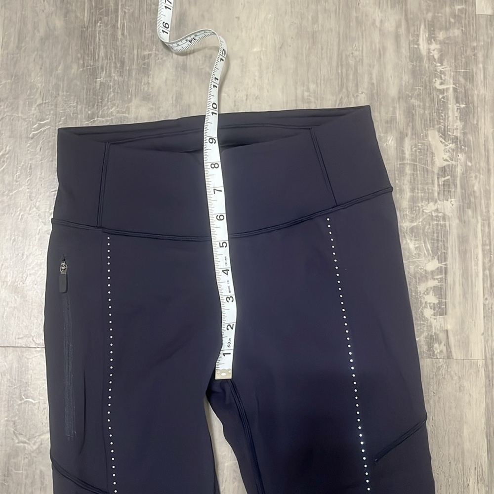Lululemon Extra Mile Reflective Dots Navy Leggings Size 4 - Picture 7 of 10